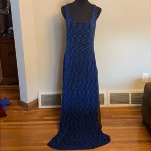 Blue and Black Maxi Dress XL